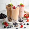 Boba Bundle Kit 10 Serv. Instant Bubble Pearl Variety Milk Tea Kit with Authentic Brown Sugar Tapioca Pearls by Yulu Foods - Ready in Under 1 Minute, Includes Paper Straws - Gift Box, Holiday (Classic, Taro and Strawberry) view 4