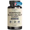 VINATURA Wormwood Black Walnut Clove Capsules - Cleanse, Detox, Intestinal Guard Formula Supplement for Humans, with Wormwood herb, Black Walnut Extract Combination, 60 Capsules view 1