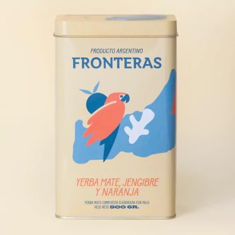 FRONTERAS Ginger and Orange | Premium Yerba Mate in Tin Can 500g / 1.1lb