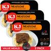 KJ Poultry Kosher Ready Meals - Meatloaf & Mashed Potato, MRE Meals Ready to Eat (3 Pack) Prepared Entree Fully Cooked, Shelf Stable Microwave Dinner Travel, Military, Camping, Emergency Survival view 1