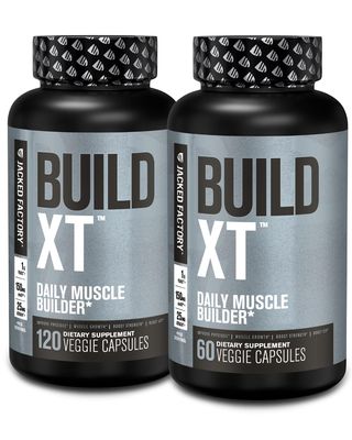 Jacked Factory Build-XT Daily Muscle Builder & Performance Enhancer - Muscle Building Supplement for Muscular Strength & Growth | Trademarked Ingredients Peak02, ElevATP, & Astragin - 180 Veggie Pills