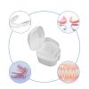 Denture Bath Case Cup Box Holder Storage Soak Container, Denture Bath Box False Teeth Storage Box with Basket Net Container Holder for Travel, Retainer Cleaning (White) view 2