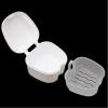 Denture Bath Case Cup Box Holder Storage Soak Container, Denture Bath Box False Teeth Storage Box with Basket Net Container Holder for Travel, Retainer Cleaning (White) view 3