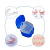 Denture Bath Case Cup Box Holder Storage Soak Container, Denture Bath Box False Teeth Storage Box with Basket Net Container Holder for Travel, Retainer Cleaning (Dark Blue) view 3