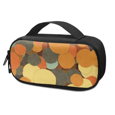 ZCFYGDX Circle Pattern Print Insulin Cooler Travel Case with Built-in Mesh Pocket, Small Diabetic Insulated Organizer Portable Cooling Bag for Medication Cooling Insulation Insulin Pen Carrying Bag