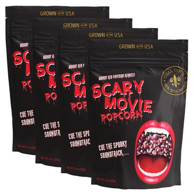 Scary Movie Bloody Red Popcorn Kernels | Halloween Gifts | Trick-Or-Treat Snacks and Candy | Festive Holiday Snacks and Movie Night Popcorn Kernels, Two Pounds