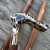 Blackperlcrafts by Designer Victorian Vintage Style Antique Brass Black Flower Head Handle Walking Stick Shaft Cane Gift view 4