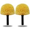 2 Pack Robust Cobweb Duster Head Brush Superior Twist-On Web Cleaning Tool Spider Web Remover Brush Compatible with Standard 3/4 Inch Threaded Poles for Outdoor & Indoor Use Head Only (Yellow) view 1