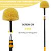 2 Pack Robust Cobweb Duster Head Brush Superior Twist-On Web Cleaning Tool Spider Web Remover Brush Compatible with Standard 3/4 Inch Threaded Poles for Outdoor & Indoor Use Head Only (Yellow) view 4