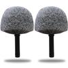 2 Pack Robust Cobweb Duster Head Brush Superior Twist-On Web Cleaning Tool Spider Web Remover Brush Compatible with Standard 3/4 Inch Threaded Poles for Outdoor & Indoor Use Head Only (Grey) view 1