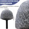 2 Pack Robust Cobweb Duster Head Brush Superior Twist-On Web Cleaning Tool Spider Web Remover Brush Compatible with Standard 3/4 Inch Threaded Poles for Outdoor & Indoor Use Head Only (Grey) view 2