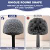 2 Pack Robust Cobweb Duster Head Brush Superior Twist-On Web Cleaning Tool Spider Web Remover Brush Compatible with Standard 3/4 Inch Threaded Poles for Outdoor & Indoor Use Head Only (Grey) view 3