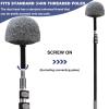 2 Pack Robust Cobweb Duster Head Brush Superior Twist-On Web Cleaning Tool Spider Web Remover Brush Compatible with Standard 3/4 Inch Threaded Poles for Outdoor & Indoor Use Head Only (Grey) view 4