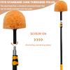 2 Pack Robust Cobweb Duster Head Brush Superior Twist-On Web Cleaning Tool Spider Web Remover Brush Compatible with Standard 3/4 Inch Threaded Poles for Outdoor & Indoor Use Head Only (Orange) view 4