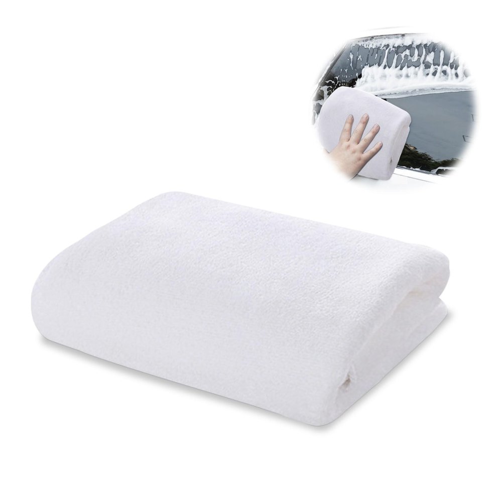 5 Pieces Microfiber Cleaning Cloth;Microfiber rag;car rag;Car Cleaning Cloth;Dish Towel;Dish Cloth;Kitchen Towel;Glass Cleaning rag;Glass Cleaning Cloth;Kitchen rag;scouring pad (White, 30 * 60)