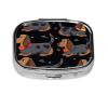 I Love My Dog Dachshunds Pill Box Portable Small Pill Case 2 Compartment Metal Pill Vitamins Holder Organizer Cute Travel Pillbox for Purse Pocket view 2