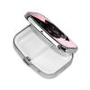 Cute Black Pug Pill Box Portable Small Pill Case 2 Compartment Metal Pill Vitamins Holder Organizer Cute Travel Pillbox for Purse Pocket view 3
