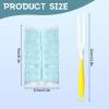 50pcs 360 Dusters Refills for Swiffer Dusters with 4X Microfibers,Blue Heavy Duty Efficient Duster Kit Disposable Dusters Refills with 1 Handle for Cleaning Furniture, Blinds, Ceiling Fans, Pet Hair view 2