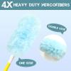 50pcs 360 Dusters Refills for Swiffer Dusters with 4X Microfibers,Blue Heavy Duty Efficient Duster Kit Disposable Dusters Refills with 1 Handle for Cleaning Furniture, Blinds, Ceiling Fans, Pet Hair view 3