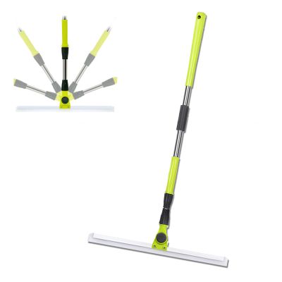 RRRYYYZZ Rubber Broom for Pet Hair Hardwood Floor, with 51 Long Handle Silicone Brooms for Floor Cleaning, Floor Squeegee Heavy Duty for Concrete Floor,Bathroom Tile,Small:35130cm