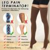 beister 15-20 mmHg Open Toe Medical Compression Stockings for Women Men, Thigh High Graduated Compression Socks with Dot Silicone Band, Support Circulation Pressure Stockings for Varicose Veins, Edema view 2