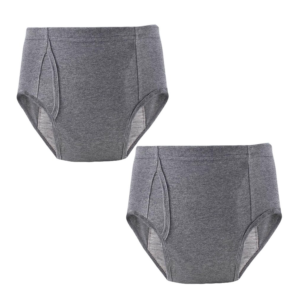 Ogvfunv 2 Pack Incontinence Underwear for Men Washable Incontinence Briefs Reusable Incontinence Panties,XXL White
