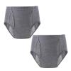Ogvfunv 2 Pack Incontinence Underwear for Men Washable Incontinence Briefs Reusable Incontinence Panties,XXL White view 1