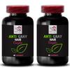 Anti gray hair pills - ANTI GRAY HAIR COMPLEX - Color refresh, Gray hair solution, Anti gray hair supplement, Hair brilliance, Bright hair, Gray reduction care, Color support 2 Bottles 120 Capsules view 1