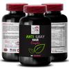 Anti Gray Hair - Anti Gray Hair Complex - Vibrant Shine, Hair Pigment Revival, Fresh Tone, Anti Gray Hair Vitamins, Color Renewal, Gray Hair Control, Natural Brilliance 2 Bottles 120 Capsules view 2