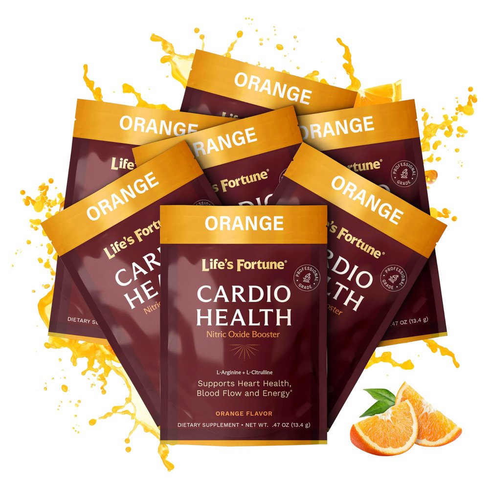 Life's Fortune L Arginine L Citrulline Supplement Powder - High Potency Nitric Oxide Supplement Booster with Natural Orange Flavor (7 Servings (Pack of 1)