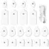 20 Pack TENS Unit Electrode Pads + 1/4 Wire Cable Combination Set. Reusable Premium Hydrogel Self-Adhesive Replacement Pads, Compatible with Belifu, AVCOO, NURSAL, TENS 7000, AUVON, Neocarbon (White) view 1