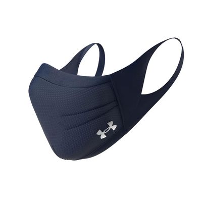 Under Armour - Unisex Sportsmask, Color Midnight Navy/Silver Chrome (410), Size: Small/Medium