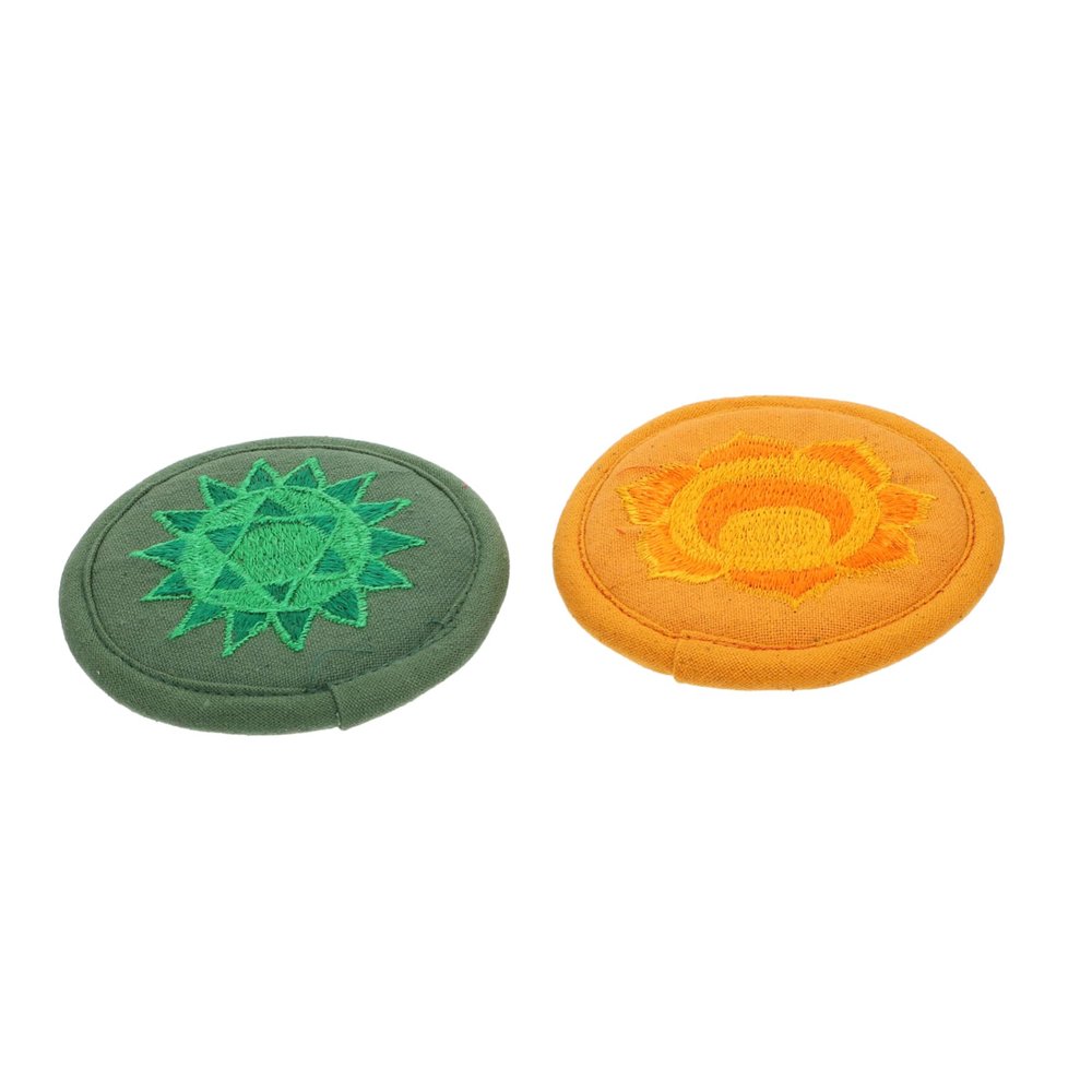ERINGOGO 2pcs Buddhist Ritual Round Pillow Tea Pot Embroidery Cushion Sound Bowl Mat for Meditation