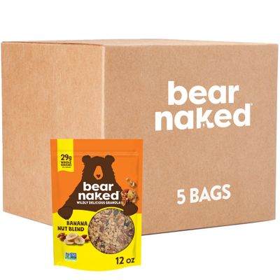 Bear Naked Granola Cereal, Whole Grain Granola, Breakfast Snacks, Banana Nut Blend (5 Bags)