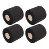4PCS Fitness Bandage PU Sponge Elasticity Good Air Permeability Athletic Wrap for Fitness Football (Black) view 1