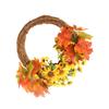 Alipis Maple Leaf Sunflower Wreath Vibrant Fall Decor for Front Door Wall Window for Thanksgiving Home Decoration and Autumn Celebrations view 1