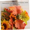 Alipis Maple Leaf Sunflower Wreath Vibrant Fall Decor for Front Door Wall Window for Thanksgiving Home Decoration and Autumn Celebrations view 3