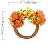 Alipis Maple Leaf Sunflower Wreath Vibrant Fall Decor for Front Door Wall Window for Thanksgiving Home Decoration and Autumn Celebrations view 4