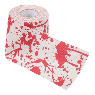 Hemoton Unique Halloween Bloodstain Pattern Toilet Paper Roll Novelty Roll Paper for Bathroom Decor