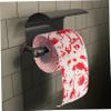 Hemoton Unique Halloween Bloodstain Pattern Toilet Paper Roll Novelty Roll Paper for Bathroom Decor view 2