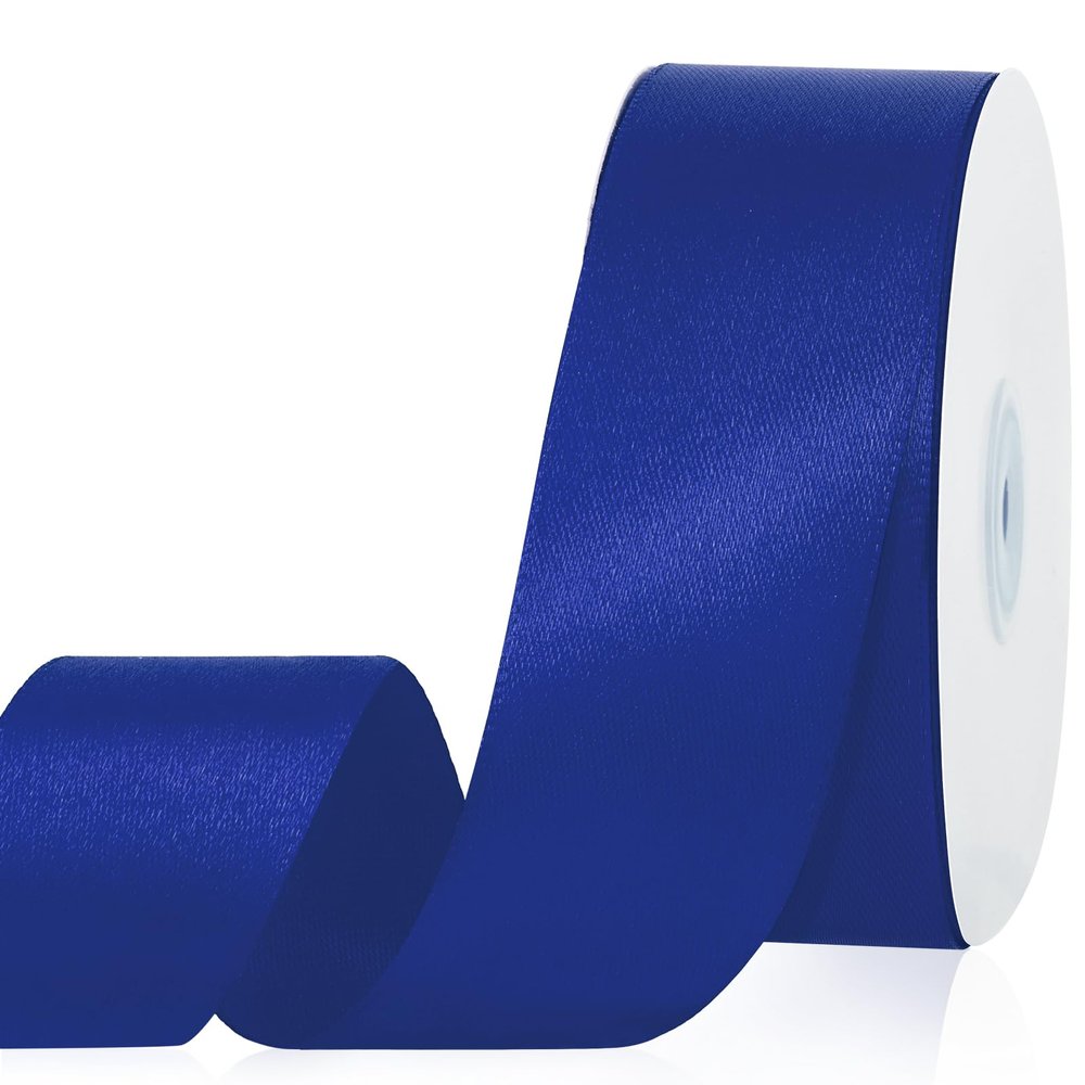 1-1/2 Inch Royal Blue Satin Ribbon,50 Yards Royal Blue Fabric Ribbon for Flower Bouquet,Gift Wrapping,Crafts,Bows Making,Wedding,Christmas Decoration