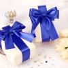 1-1/2 Inch Royal Blue Satin Ribbon,50 Yards Royal Blue Fabric Ribbon for Flower Bouquet,Gift Wrapping,Crafts,Bows Making,Wedding,Christmas Decoration view 4