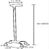 LXPYMXDP Portable Walking Stick, Lightweight Teleswalking Stick, Crutches, Adjustable Crutches for The Elderly, Four-Legged Telescrutches view 3