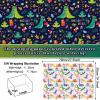 Sanixin 12 Sheets Dinosaur Wrapping Paper Dinosaur Christmas Hat Xmas Tree Candy Cane Snowflake Printed for Christmas Holiday Baby Shower Dinosaur Gift Wrap,19.7 x 27.6 Inches (Xmas Dinosaur) view 2