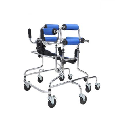Standing Walk Stand/Walker/Walk Aid/Stand Frame with Seat Wheel Rehabilitation Device Folding Height Adjustable Lower Limb Walker Disabled Stand Children Stand Frame(Height(120)