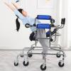 Standing Walk Stand/Walker/Walk Aid/Stand Frame with Seat Wheel Rehabilitation Device Folding Height Adjustable Lower Limb Walker Disabled Stand Children Stand Frame(Height(120) view 2