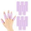 10 PCS Finger Sleeves Rubber Finger Protectors Finger Gel Sleeve Silicone Finger Cots Finger Covers Cushions and Protects Finger Shield Provide Relief for Cracked Finger view 1