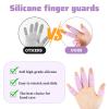 10 PCS Finger Sleeves Rubber Finger Protectors Finger Gel Sleeve Silicone Finger Cots Finger Covers Cushions and Protects Finger Shield Provide Relief for Cracked Finger view 3
