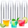 Byvivace 100Counts 1OZ Plastic Shot Glasses, Clear Hard Shot Cups Disposable Shot Glasses for Holding Liquids,Sauces and Samples,1Ounces Shot Glasses Disposable Cups for Parties,Outdoor Events view 1