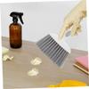 Cabilock 1set Mini Dustpan and Brush Small Cleaning Tool for Home and Office Lightweight Broom and Dustpan for Desktop Kitchen Car Pet Hair Cleanup Gray view 4